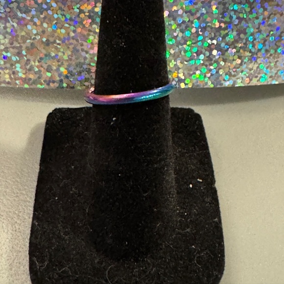 2mm Dome Multi Color Toned Band for Women. Size 6 - Picture 2 of 3